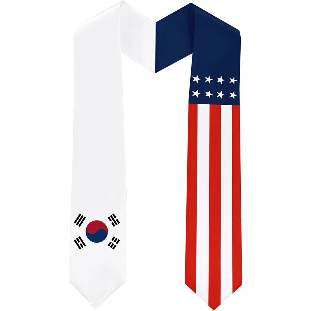 1599 South Korea Flag International Students Graduation Sash Stole Scarves